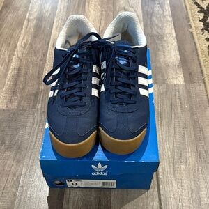 Adidas Samoa Dark Blue Sneakers with White Stripes